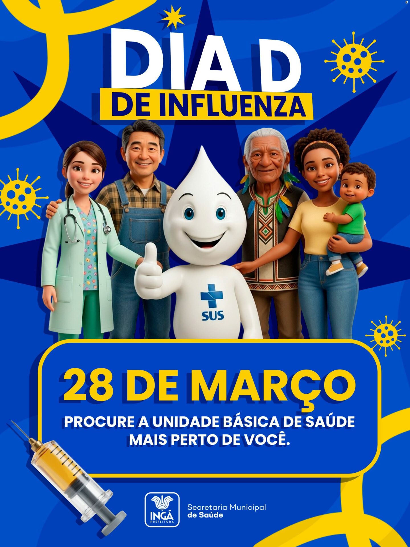 Prefeitura de Ingá realiza dia D de vacinação contra influenza