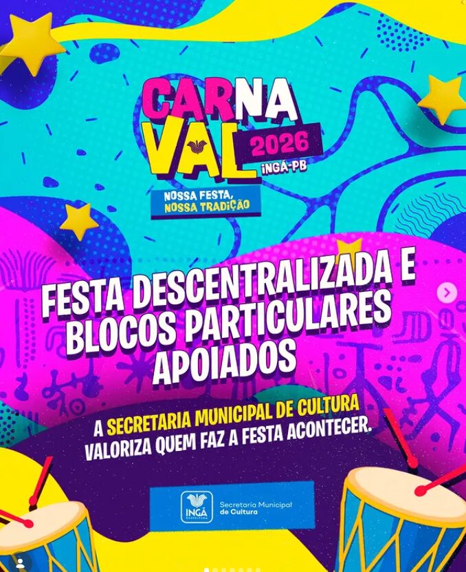 Prefeitura de ingá realiza apoio Record à blocos do município